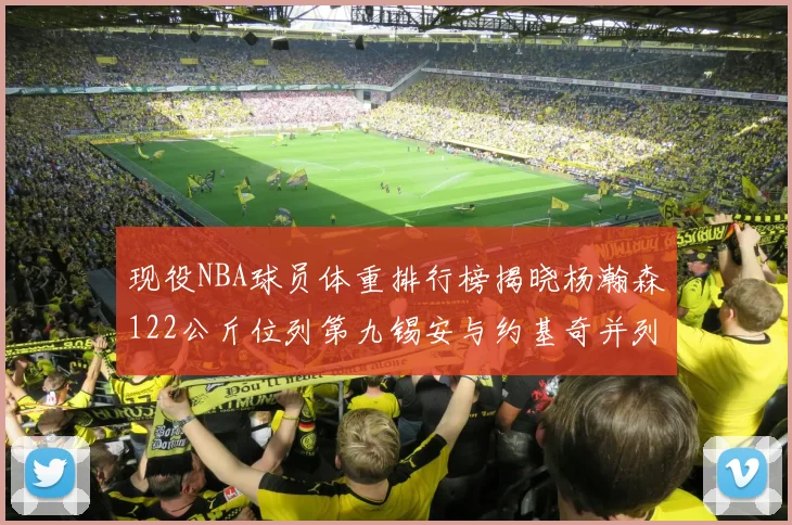 现役NBA球员体重排行榜揭晓杨瀚森122公斤位列第九锡安与约基奇并列第三